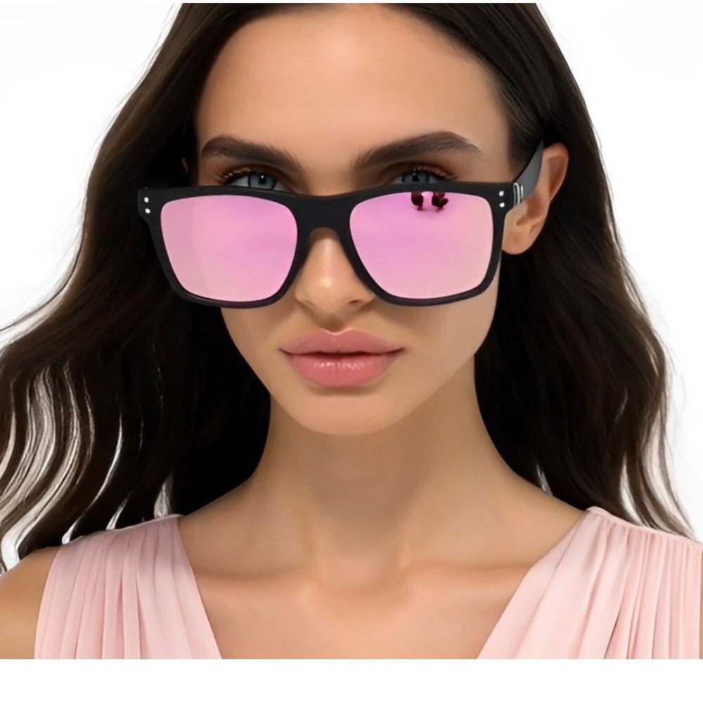 Luxury Sunglasses Pink Mirrored Lens Square Fashion Sun Glasses Lentes Women New